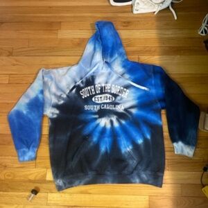 Blue Destination Tie Dye Hoodie